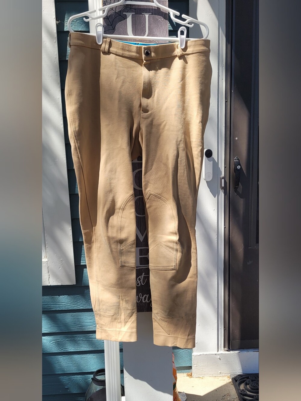 Men's Tan Riding Breeches with Knee Patches